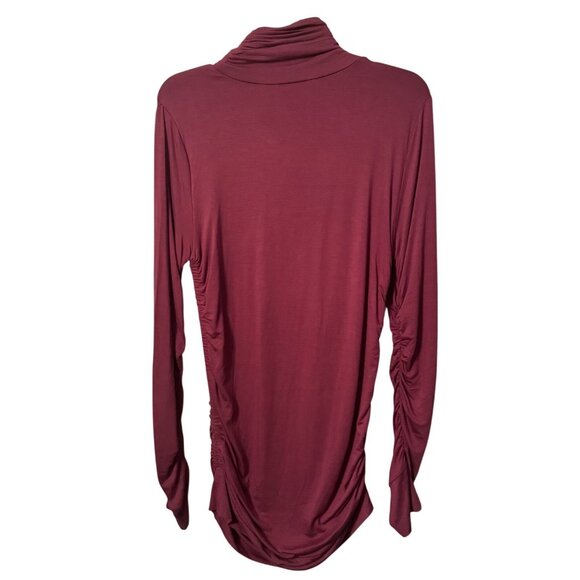 Soft Surroundings Womens Ruched Cowl Neck Top Size Medium Viscose/Spandex top - Picture 7 of 11